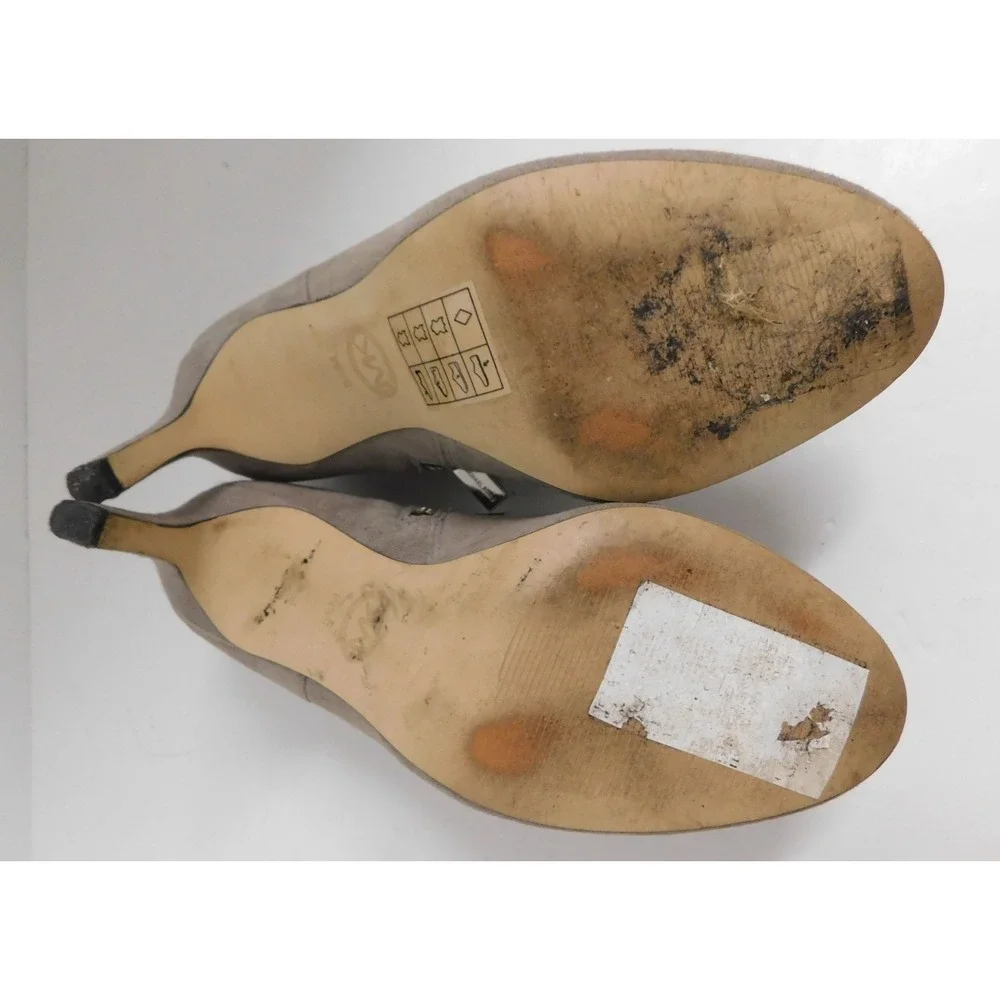 Michael Kors Beige‎ Suede Booties Sammy Shootie $175rt  Size 5.5 M